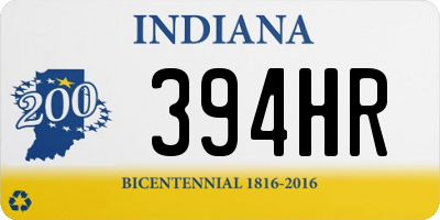 IN license plate 394HR