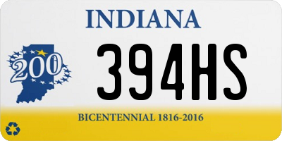 IN license plate 394HS