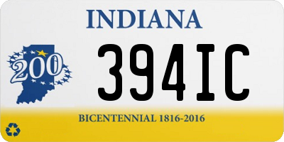 IN license plate 394IC