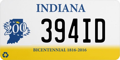 IN license plate 394ID