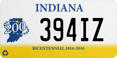 IN license plate 394IZ