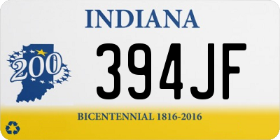 IN license plate 394JF