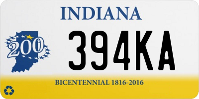 IN license plate 394KA