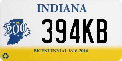 IN license plate 394KB