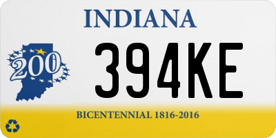 IN license plate 394KE