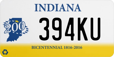 IN license plate 394KU