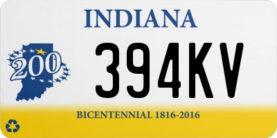 IN license plate 394KV