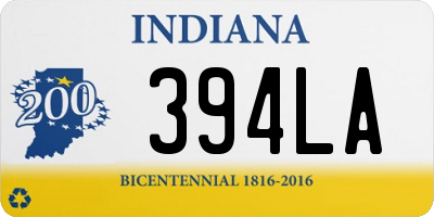 IN license plate 394LA