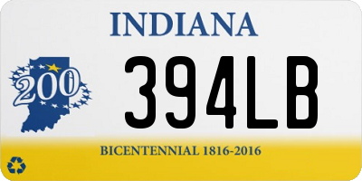 IN license plate 394LB