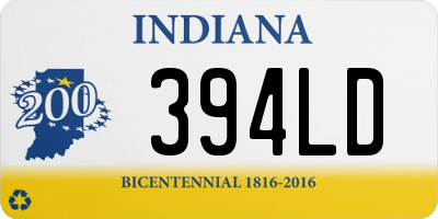 IN license plate 394LD