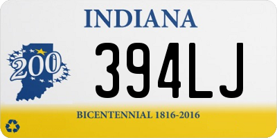 IN license plate 394LJ