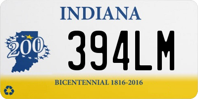 IN license plate 394LM