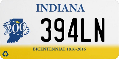 IN license plate 394LN