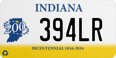 IN license plate 394LR