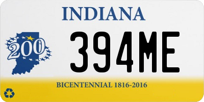 IN license plate 394ME