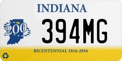 IN license plate 394MG