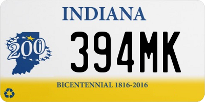 IN license plate 394MK