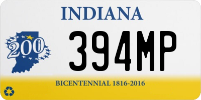 IN license plate 394MP