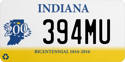 IN license plate 394MU