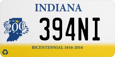 IN license plate 394NI