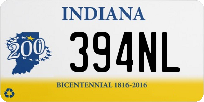 IN license plate 394NL