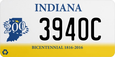 IN license plate 394OC