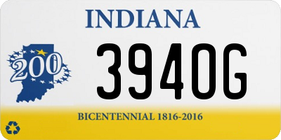 IN license plate 394OG