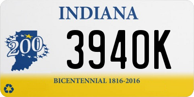 IN license plate 394OK