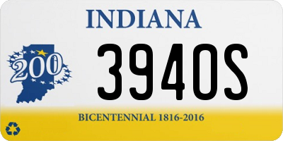 IN license plate 394OS