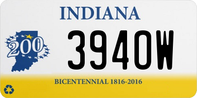 IN license plate 394OW