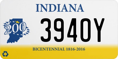 IN license plate 394OY