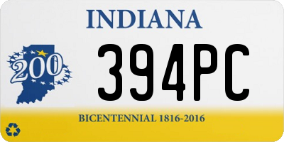 IN license plate 394PC