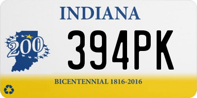 IN license plate 394PK