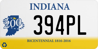 IN license plate 394PL