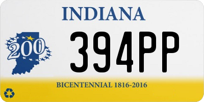 IN license plate 394PP