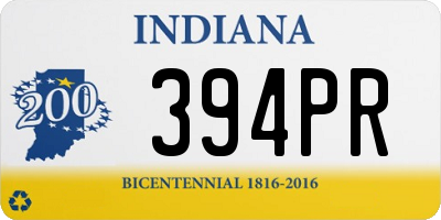 IN license plate 394PR