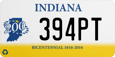 IN license plate 394PT