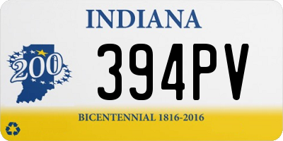 IN license plate 394PV