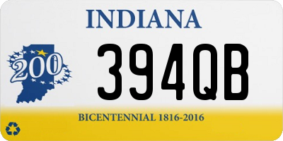 IN license plate 394QB