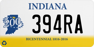 IN license plate 394RA