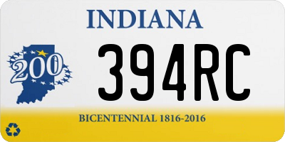 IN license plate 394RC