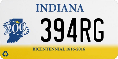 IN license plate 394RG