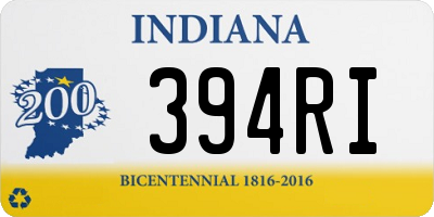 IN license plate 394RI