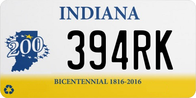 IN license plate 394RK