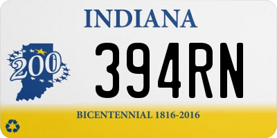 IN license plate 394RN