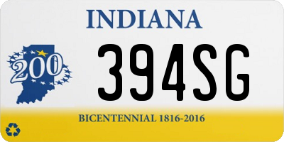 IN license plate 394SG