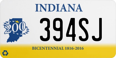 IN license plate 394SJ