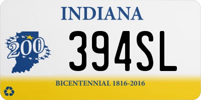 IN license plate 394SL