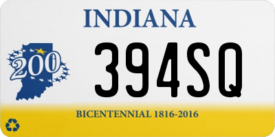 IN license plate 394SQ