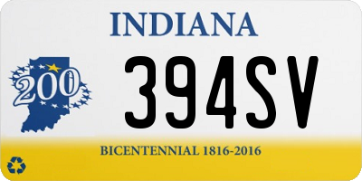 IN license plate 394SV